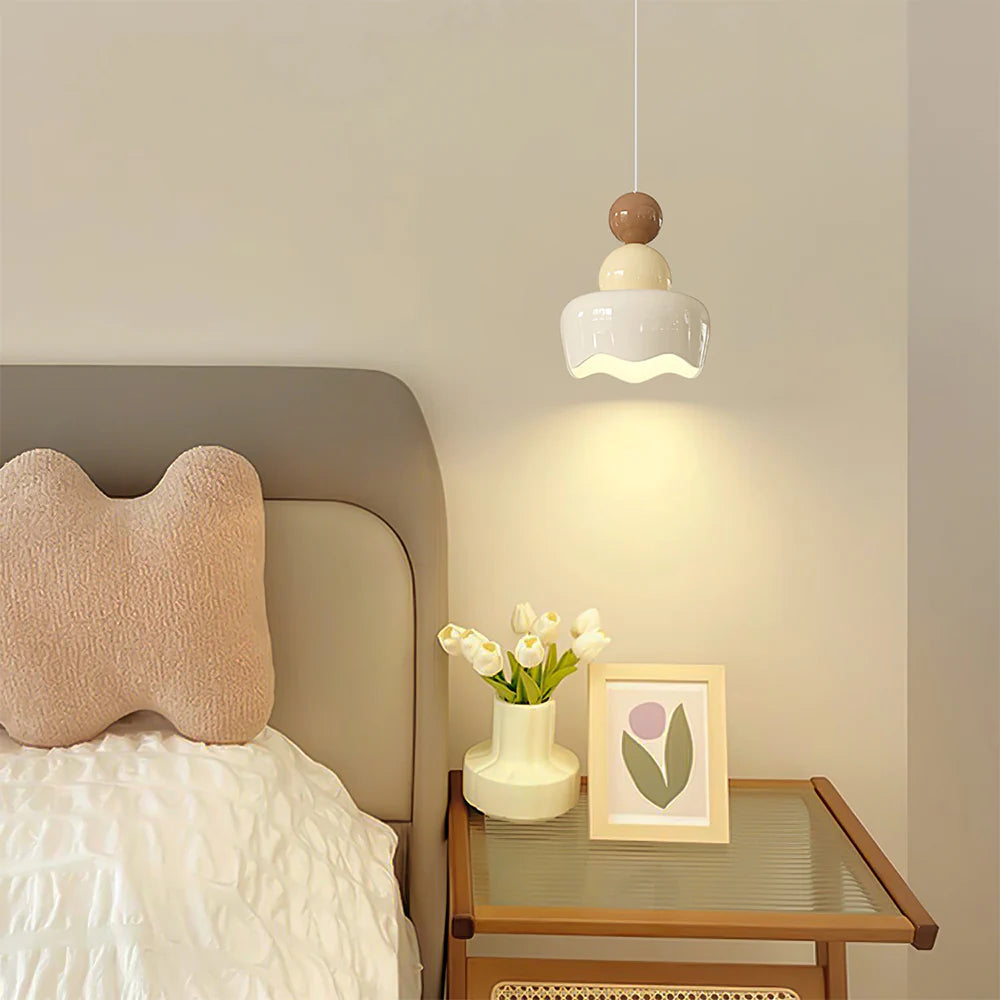 Valentina Sunny Rain Doll LED Pendant Light Cream Resin Bedroom - Neutral Decor