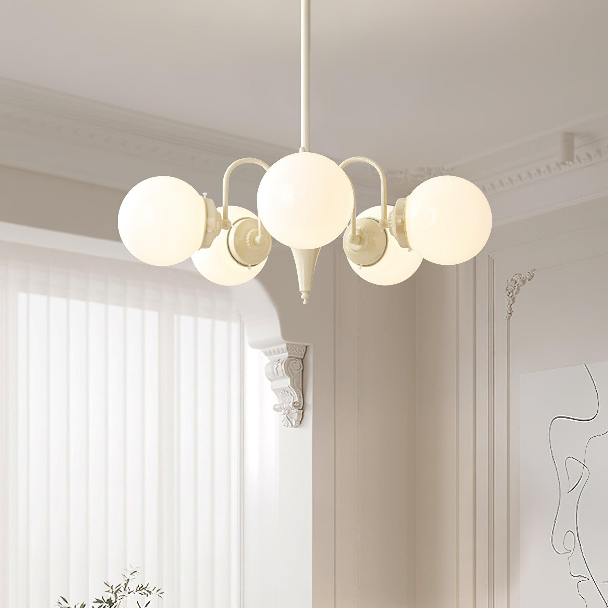 Bren Chandelier Globe Cream Modern-Neutral Decor