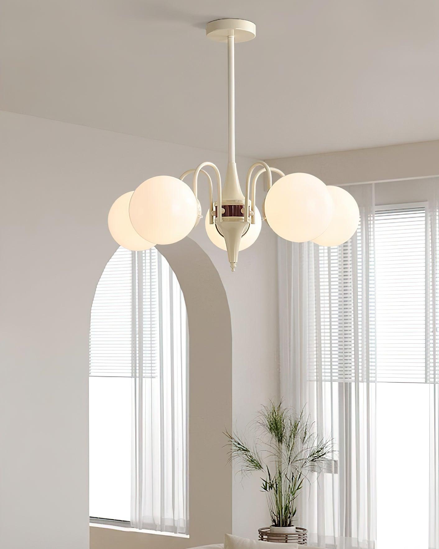 Bren Chandelier Globe Cream Modern-Neutral Decor