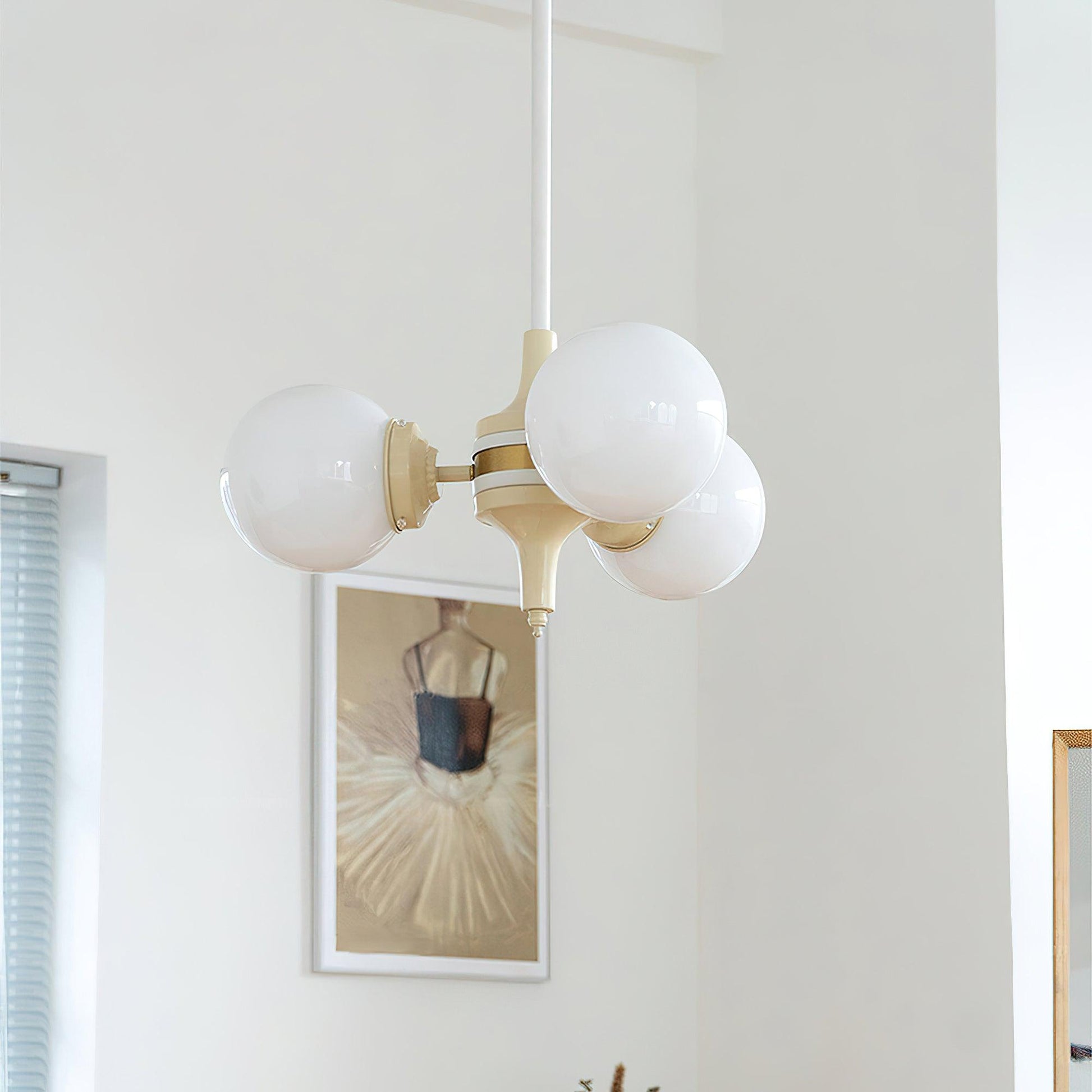 Bren Chandelier Globe Cream Modern-Neutral Decor
