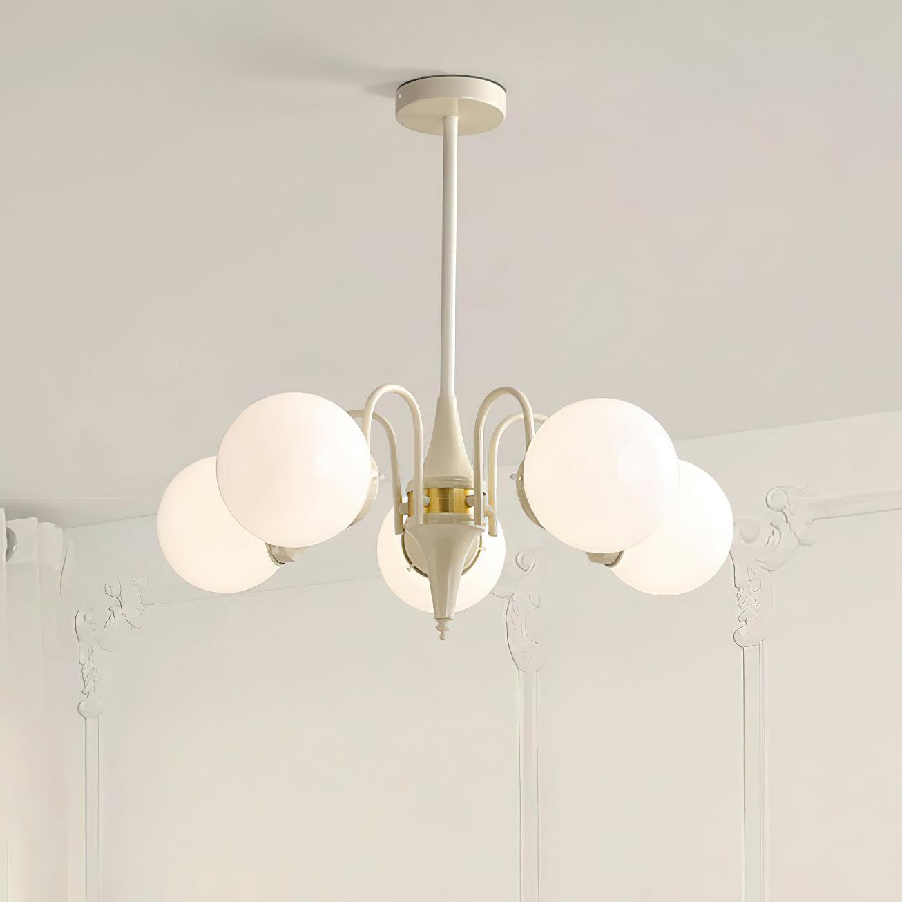 Bren Chandelier Globe Cream Modern-Neutral Decor