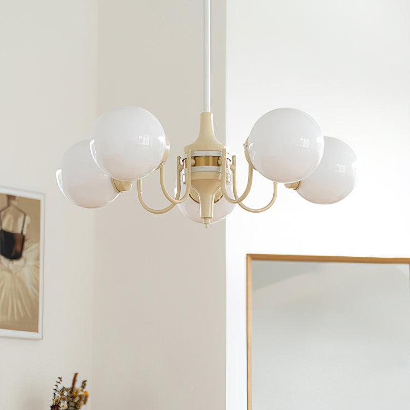Bren Chandelier Globe Cream Modern-Neutral Decor