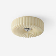 Mivone Cream Glass Flush Mount Ceiling Light