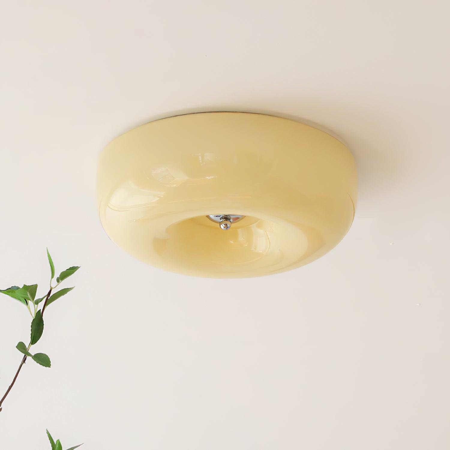 Solara Chandelier Cream Pudding with Blown Glass-Neutral Decor