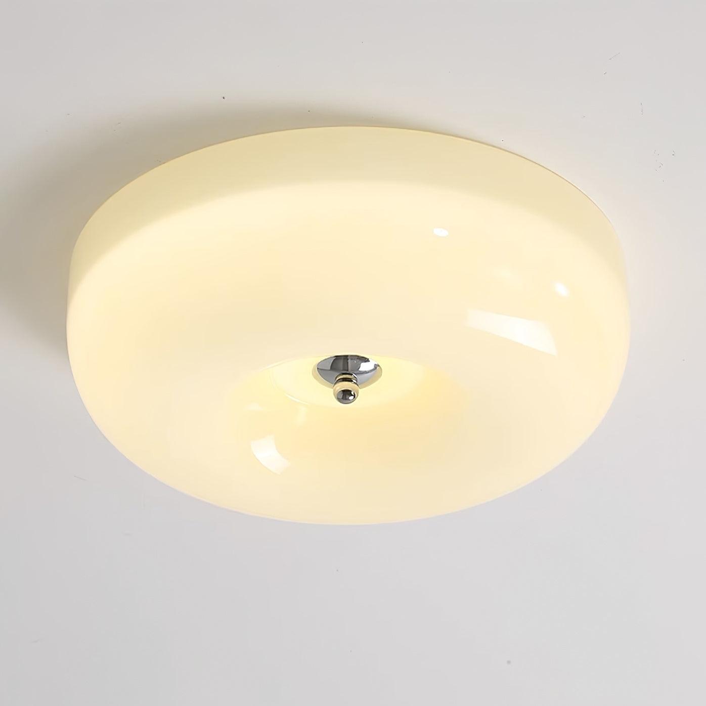 Solara Chandelier Cream Pudding with Blown Glass-Neutral Decor