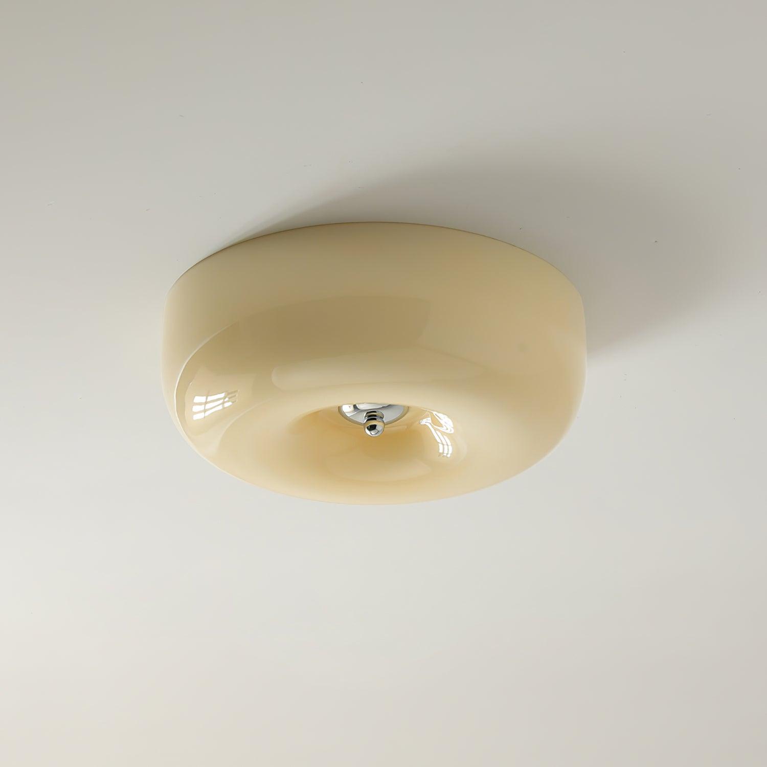 Solara Chandelier Cream Pudding with Blown Glass-Neutral Decor