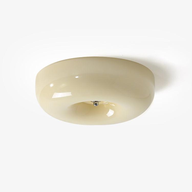 Solara Chandelier Cream Pudding with Blown Glass-Neutral Decor