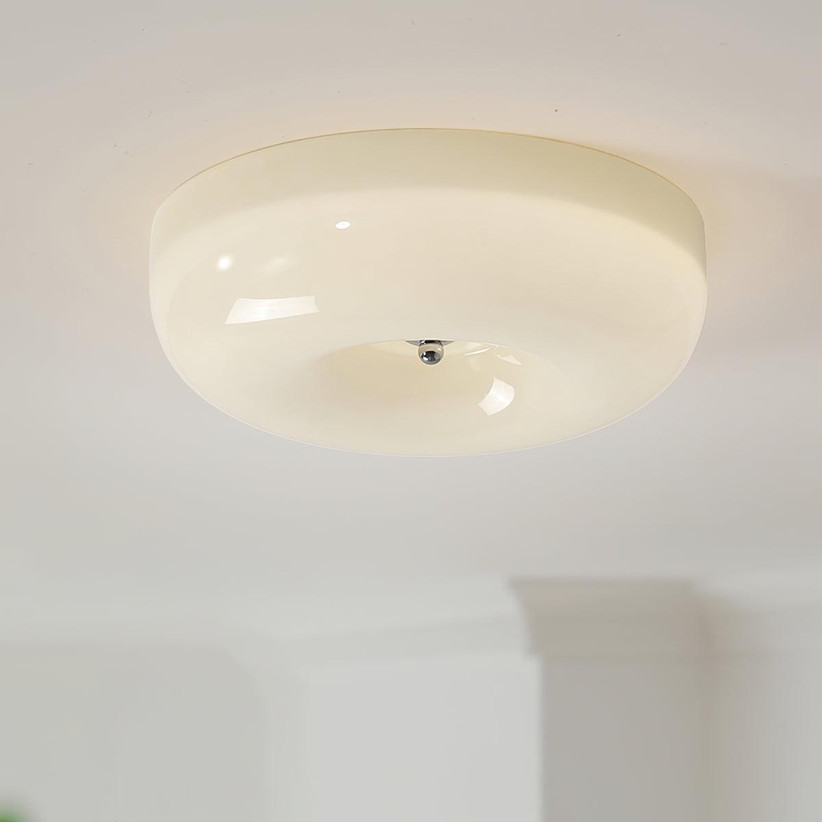 Solara Chandelier Cream Pudding with Blown Glass-Neutral Decor