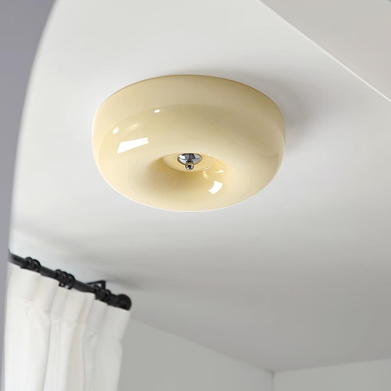 Solara Chandelier Cream Pudding with Blown Glass-Neutral Decor