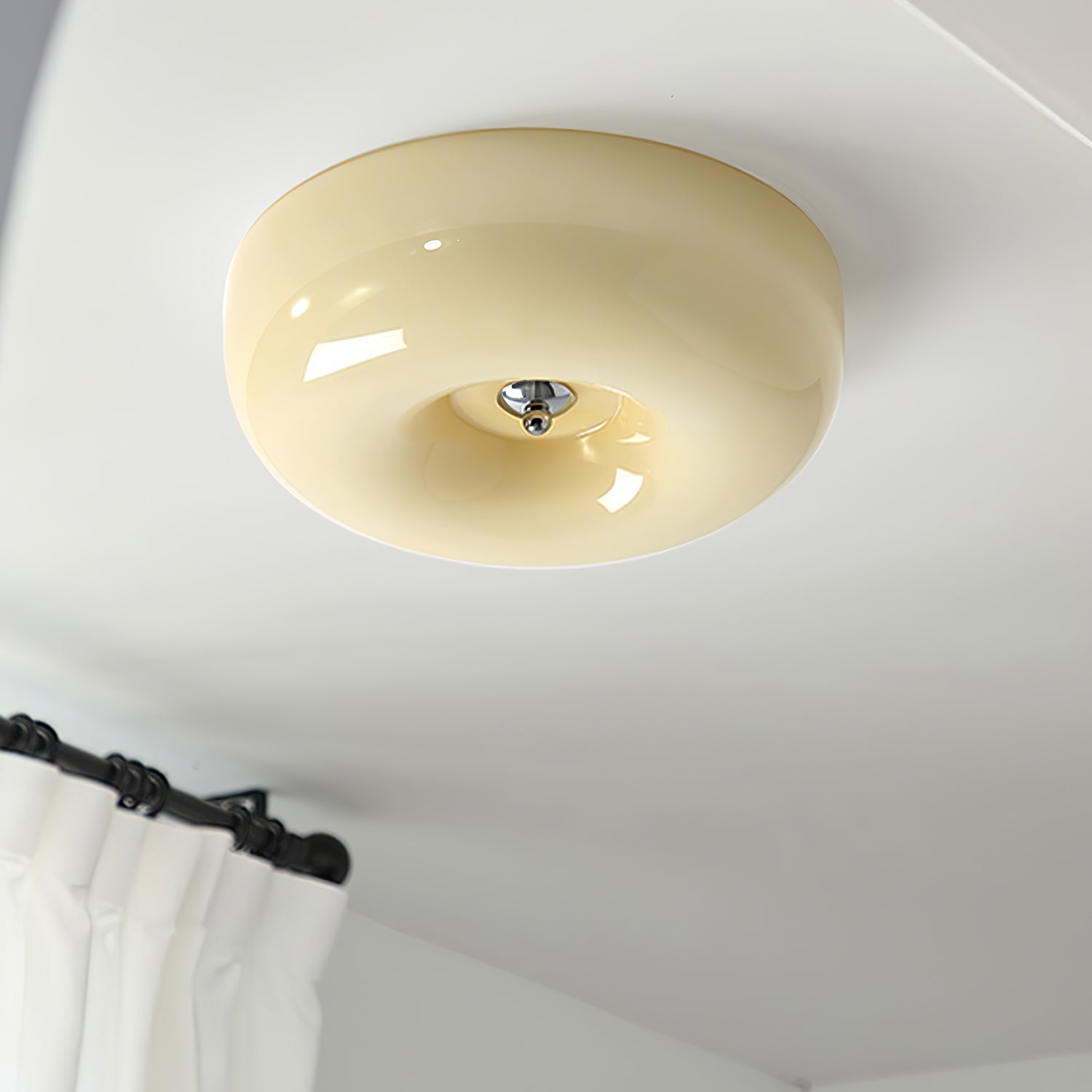 Cam Modern Minimalist Swirl Glass Ceiling Lamp-Neutral Decor