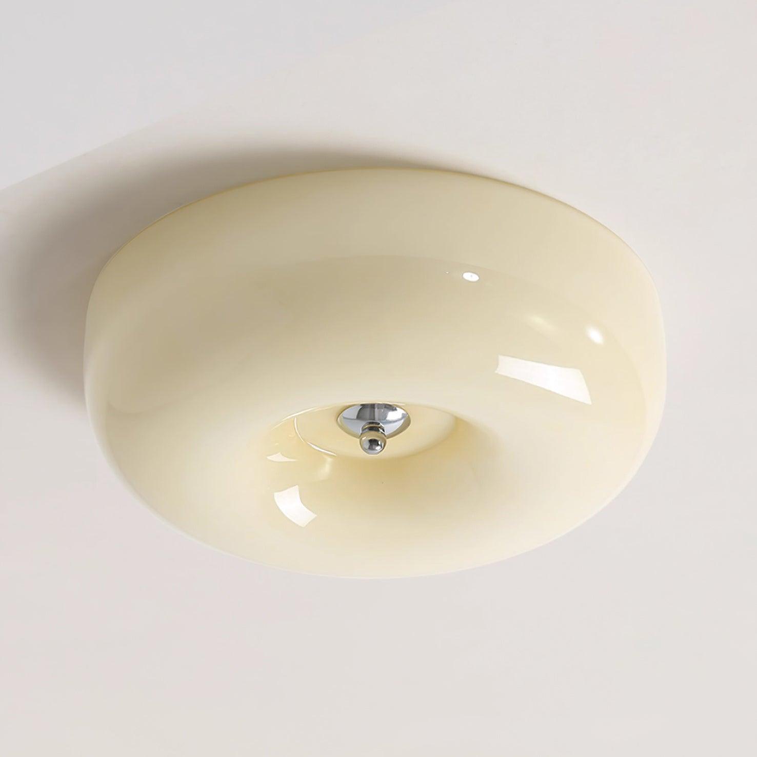 Solara Chandelier Cream Pudding with Blown Glass-Neutral Decor