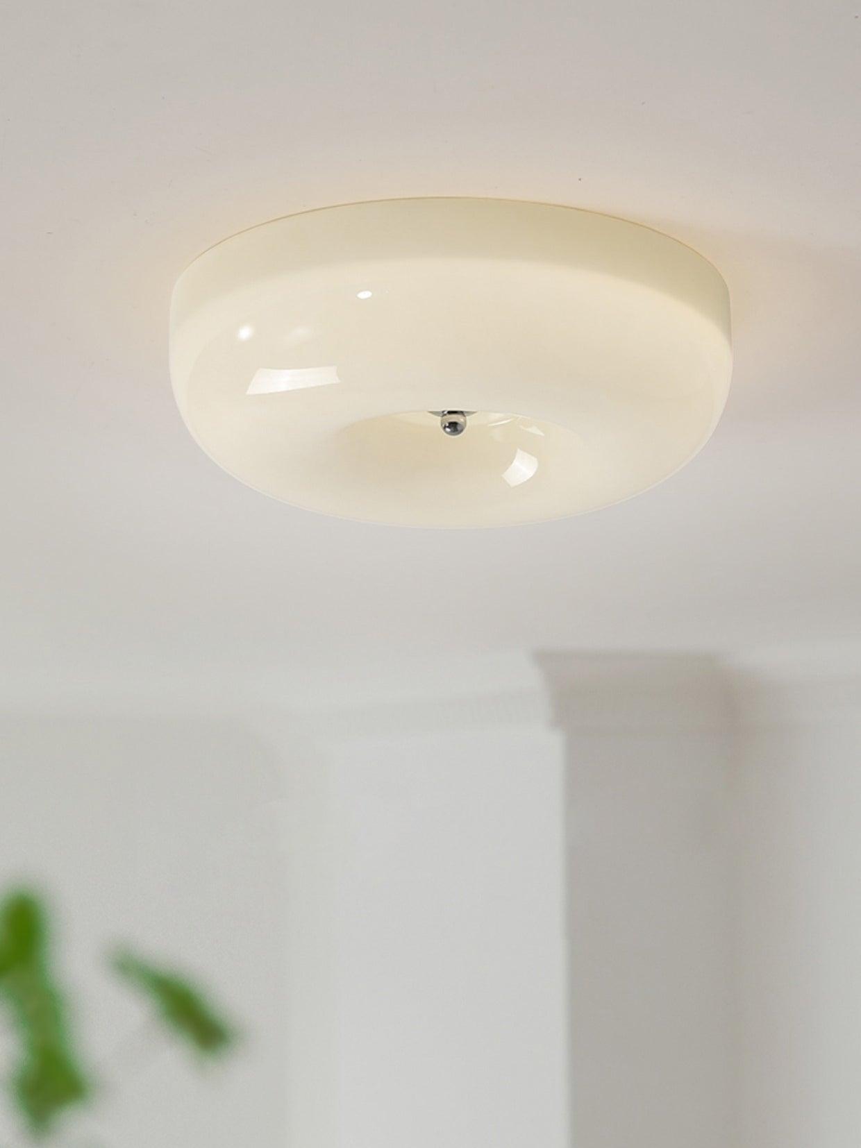 Solara Chandelier Cream Pudding with Blown Glass-Neutral Decor