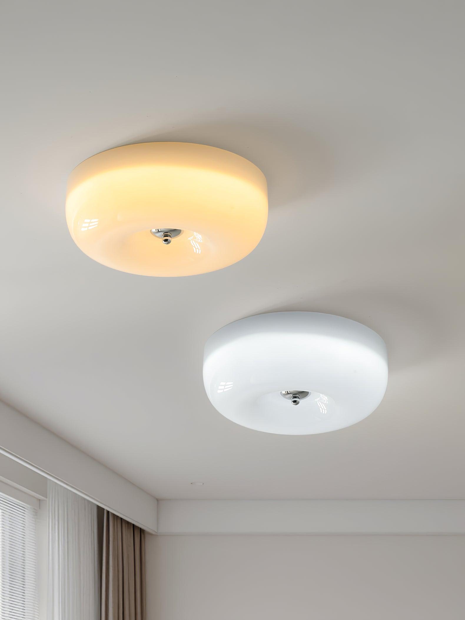 Solara Chandelier Cream Pudding with Blown Glass-Neutral Decor