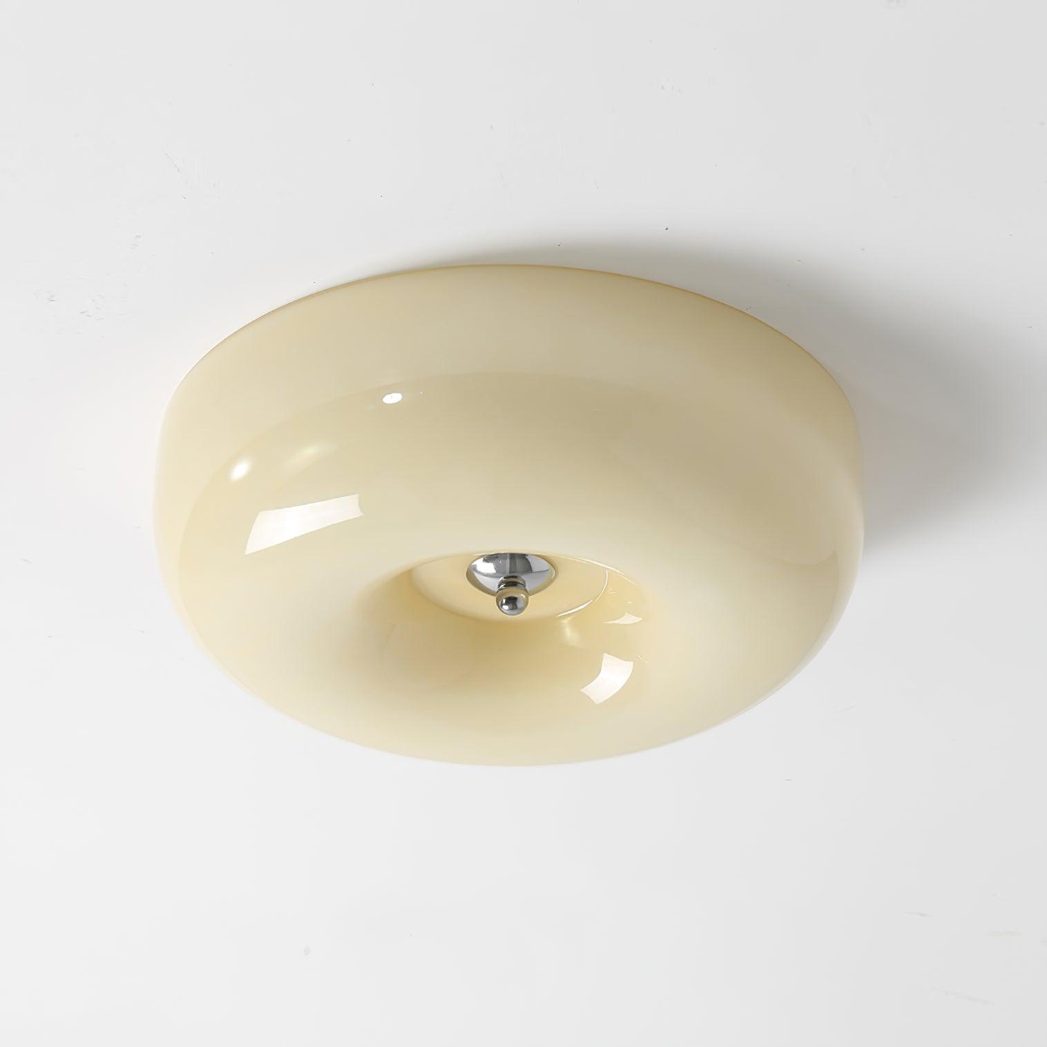 Solara Chandelier Cream Pudding with Blown Glass-Neutral Decor