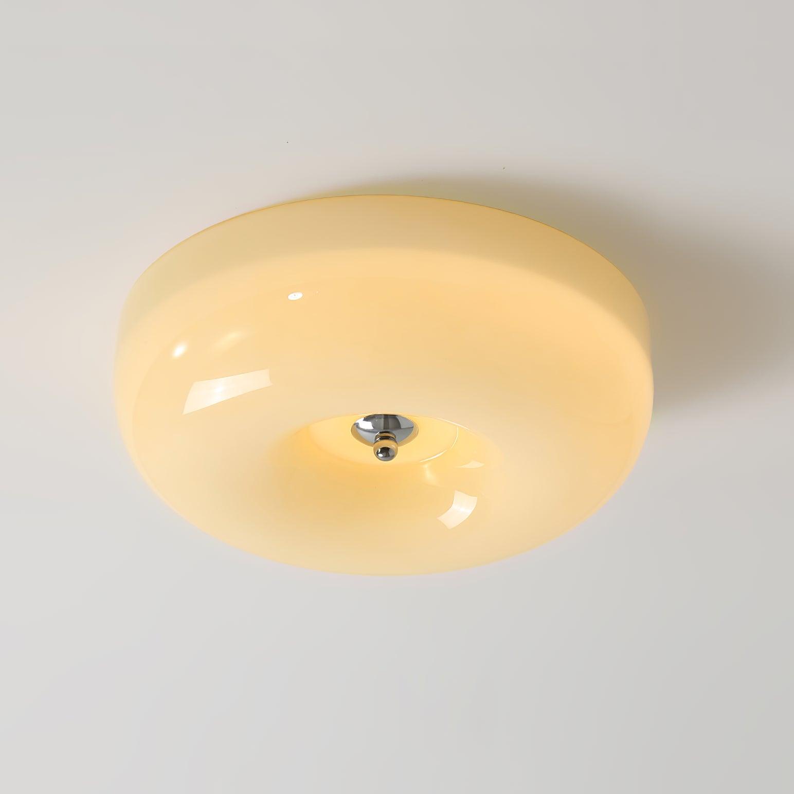 Solara Chandelier Cream Pudding with Blown Glass-Neutral Decor
