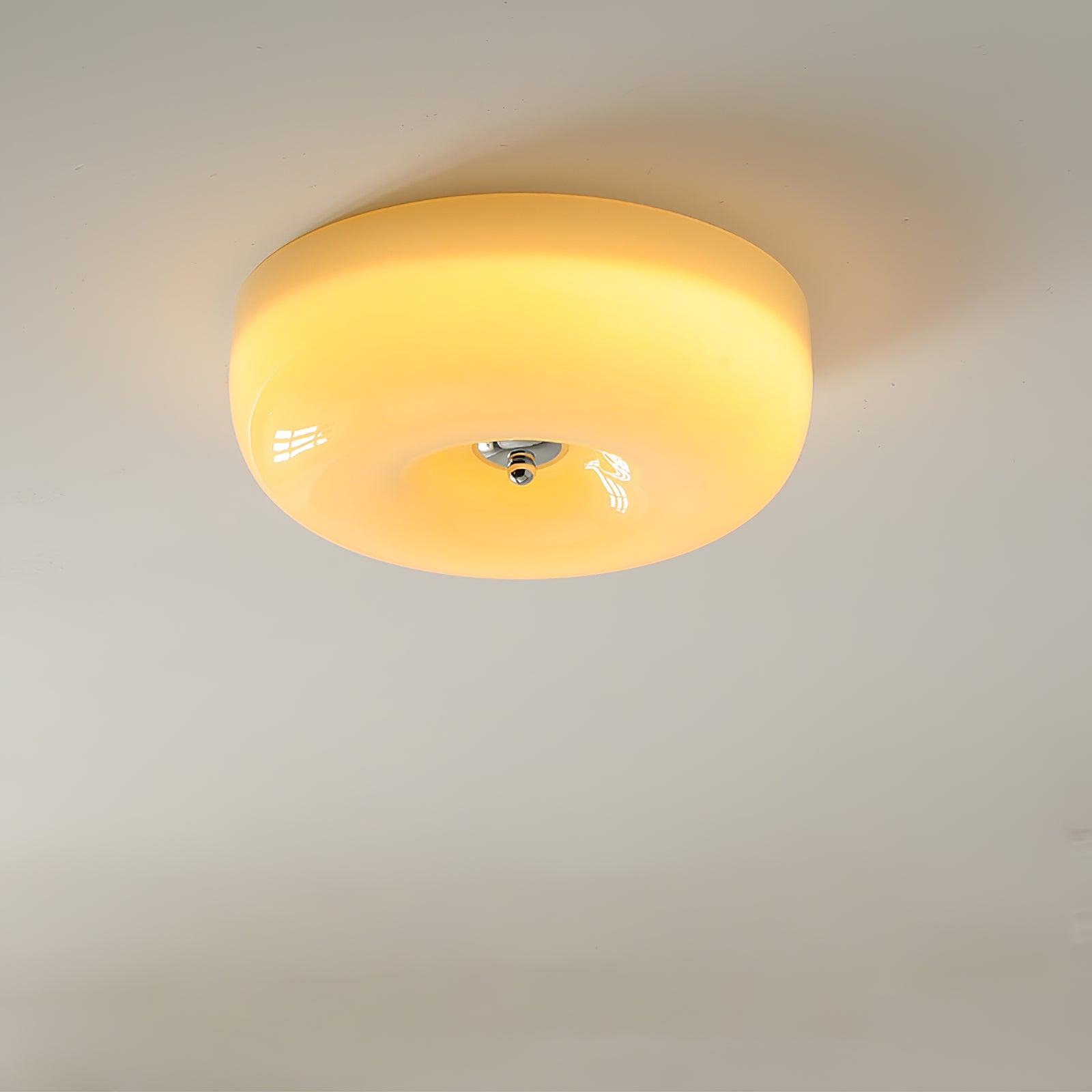Solara Chandelier Cream Pudding with Blown Glass-Neutral Decor