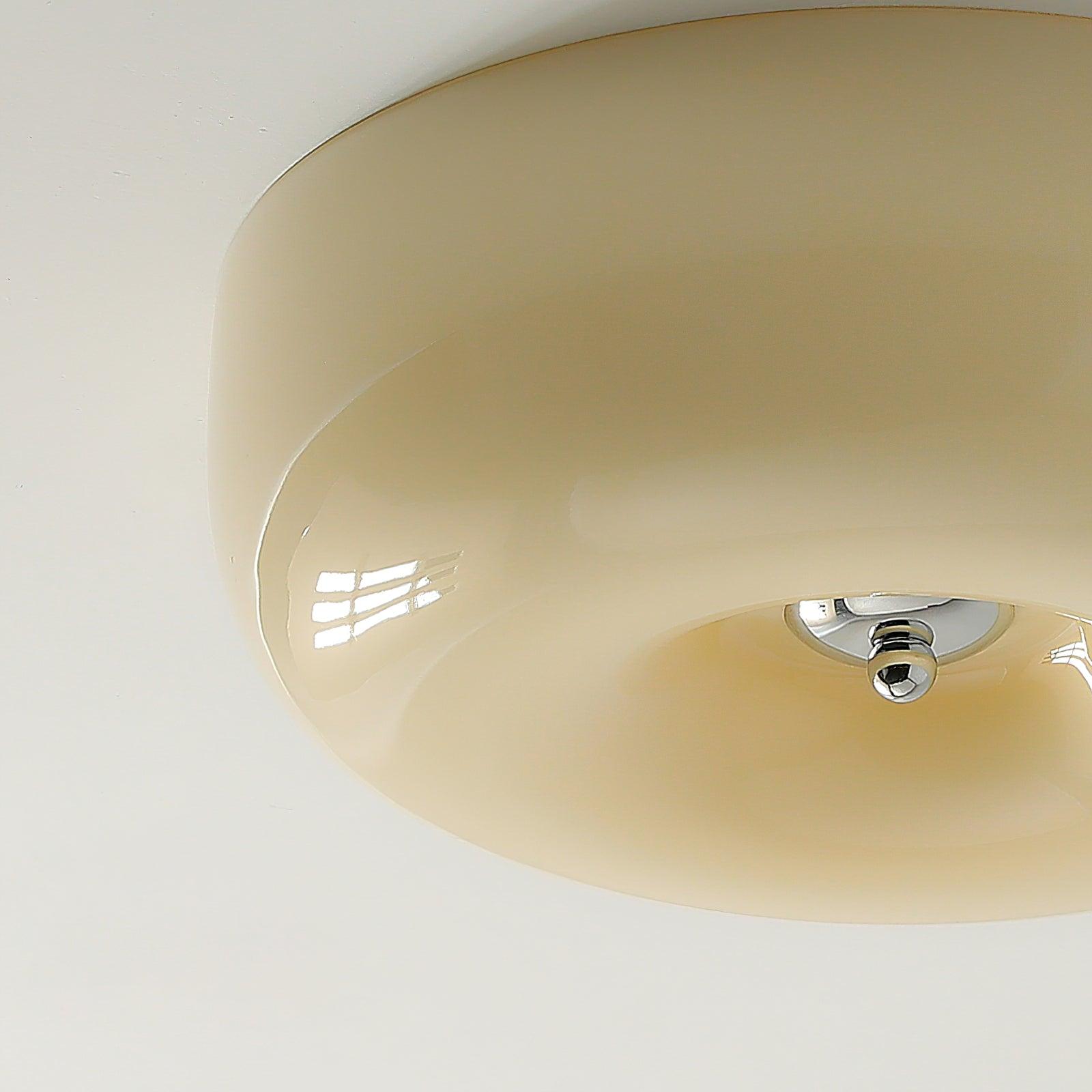 Solara Chandelier Cream Pudding with Blown Glass-Neutral Decor