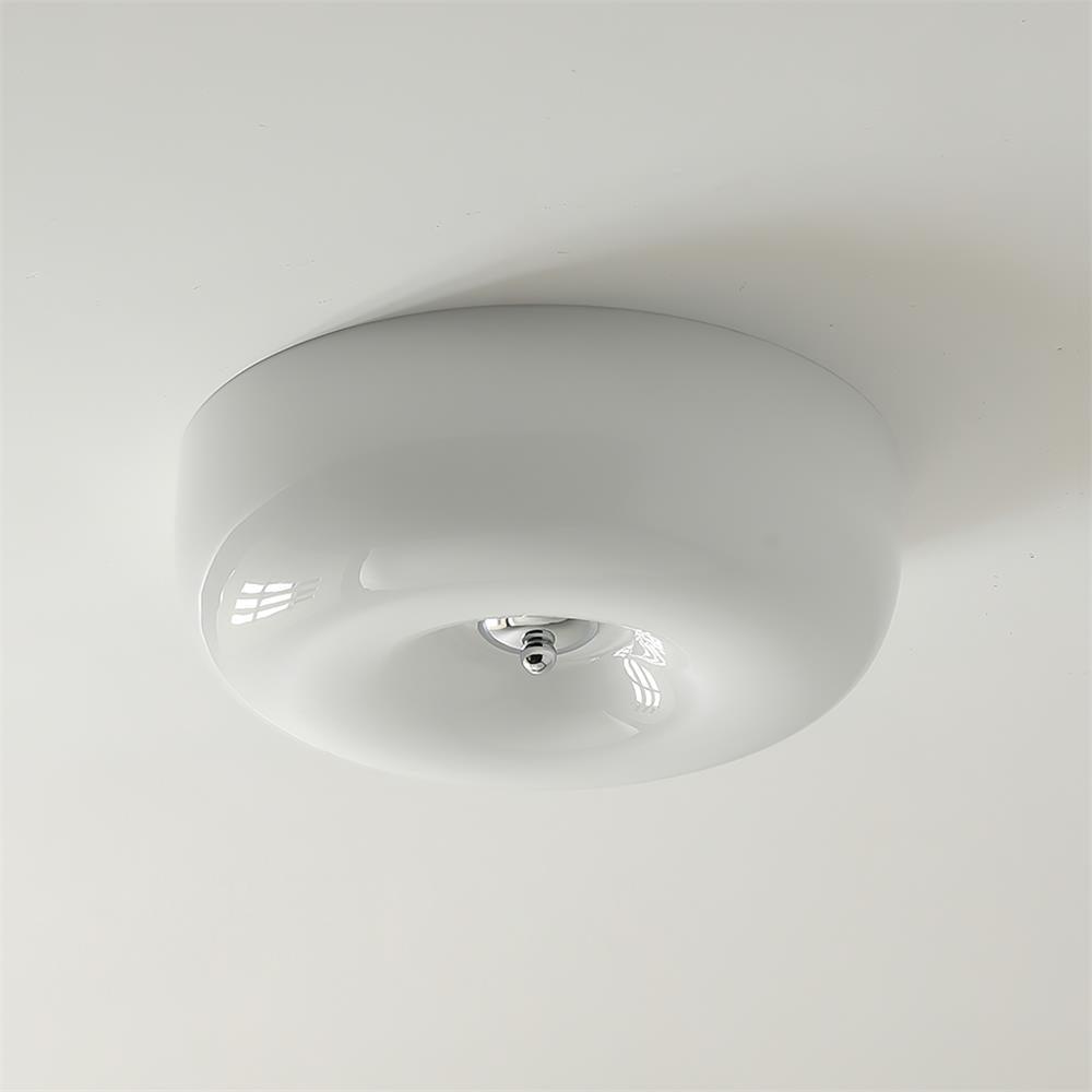 Solara Chandelier Cream Pudding with Blown Glass-Neutral Decor