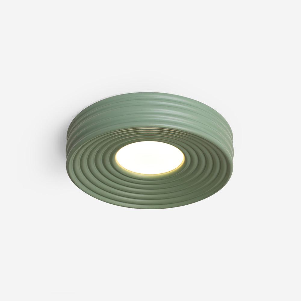 Ceiling Light Ribbed Canopy Textured Contemporary Fixture