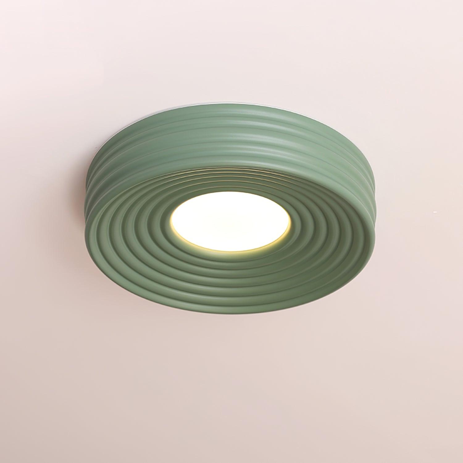 Ceiling Light Ribbed Canopy Textured Contemporary Fixture