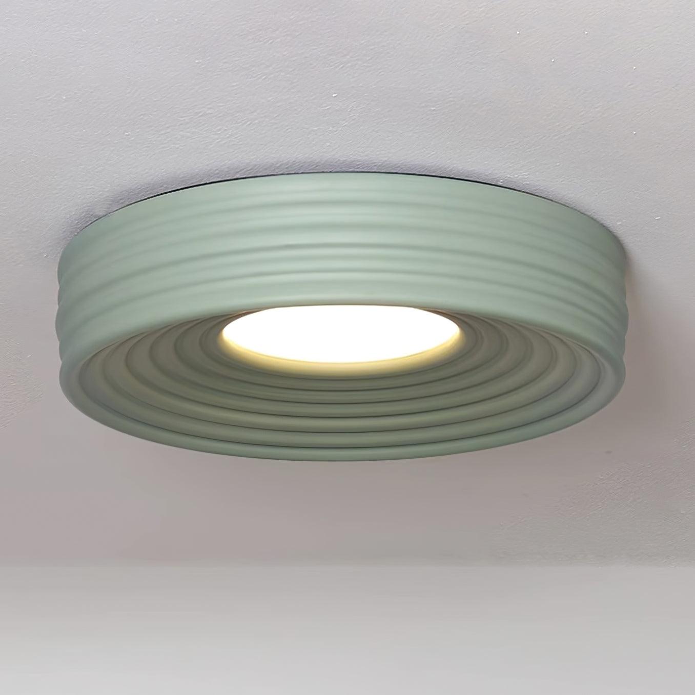 Ceiling Light Ribbed Canopy Textured Contemporary Fixture