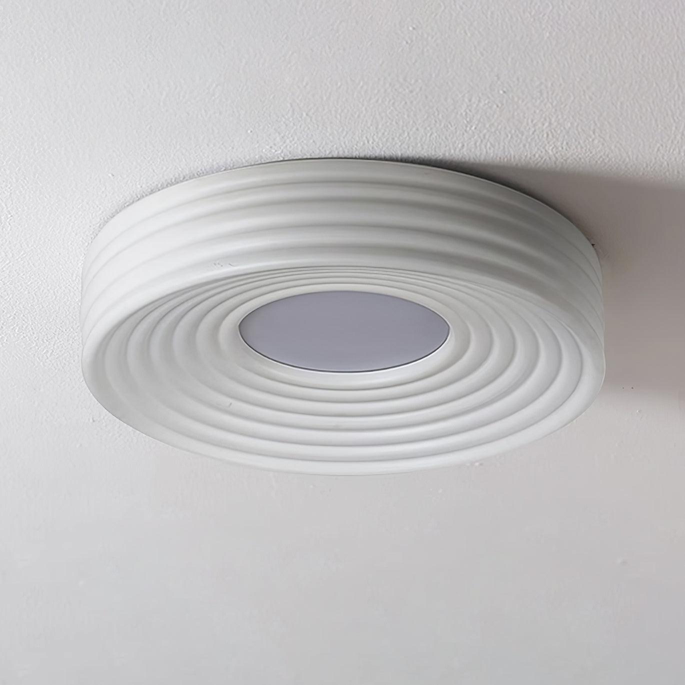 Ceiling Light Ribbed Canopy Textured Contemporary Fixture