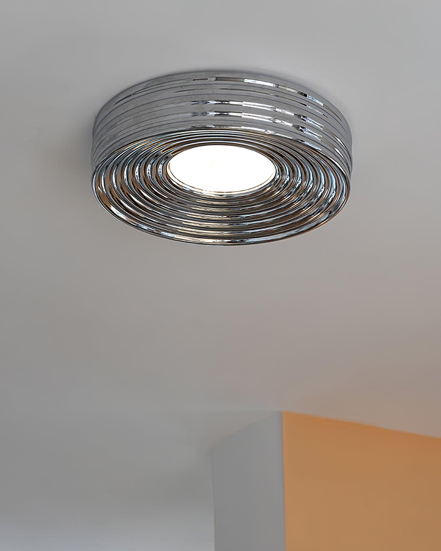 Ceiling Light Ribbed Canopy Textured Contemporary Fixture