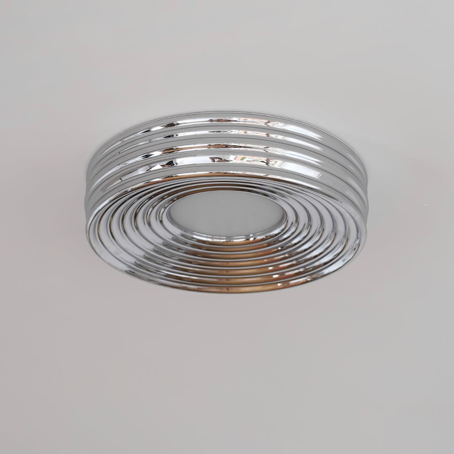 Ceiling Light Ribbed Canopy Textured Contemporary Fixture