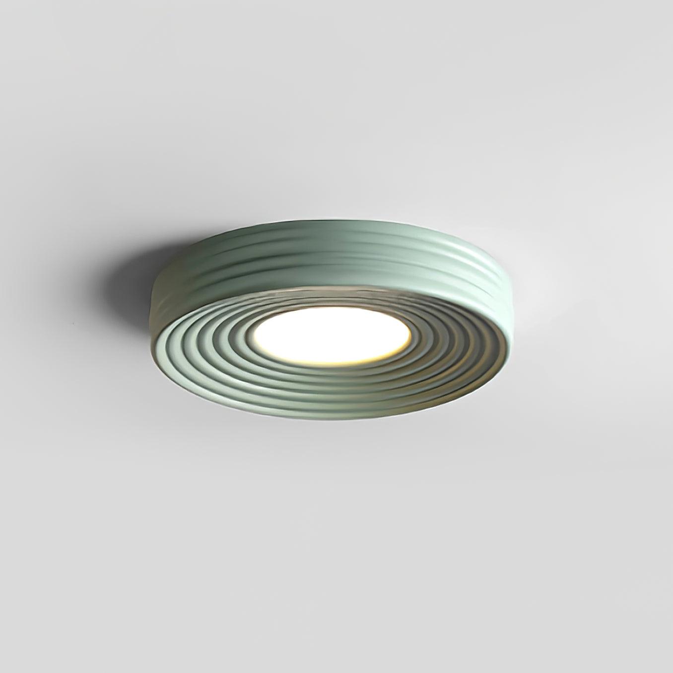 Ceiling Light Ribbed Canopy Textured Contemporary Fixture