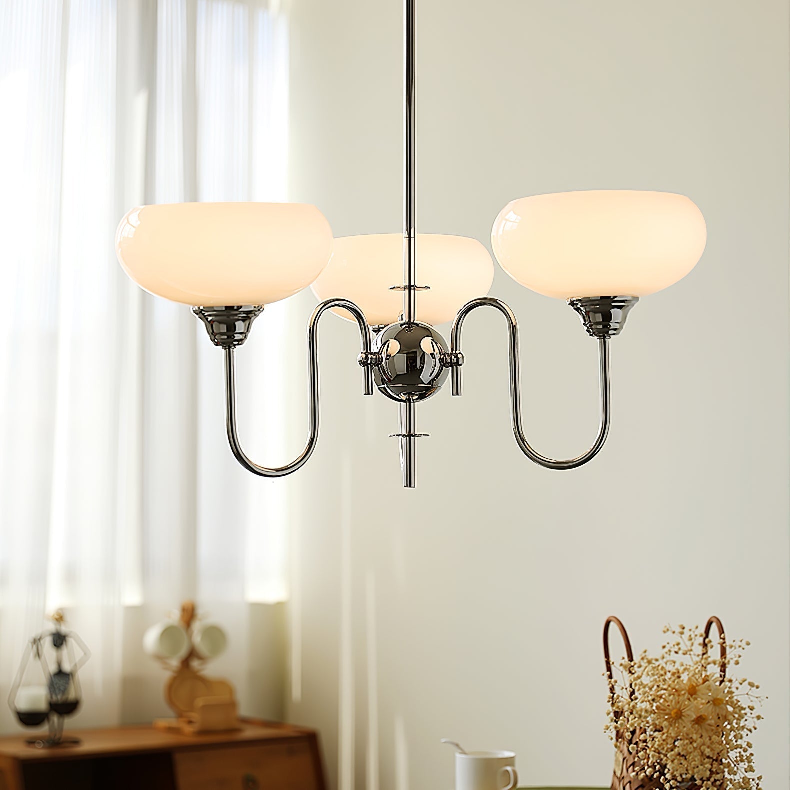 Silva Vintage LED Metal Multi Lampshade Creamy White Yellow Bulbs Luxury Bedroom Living Room Pendant Light, Gold/Chrome - Neutral Decor