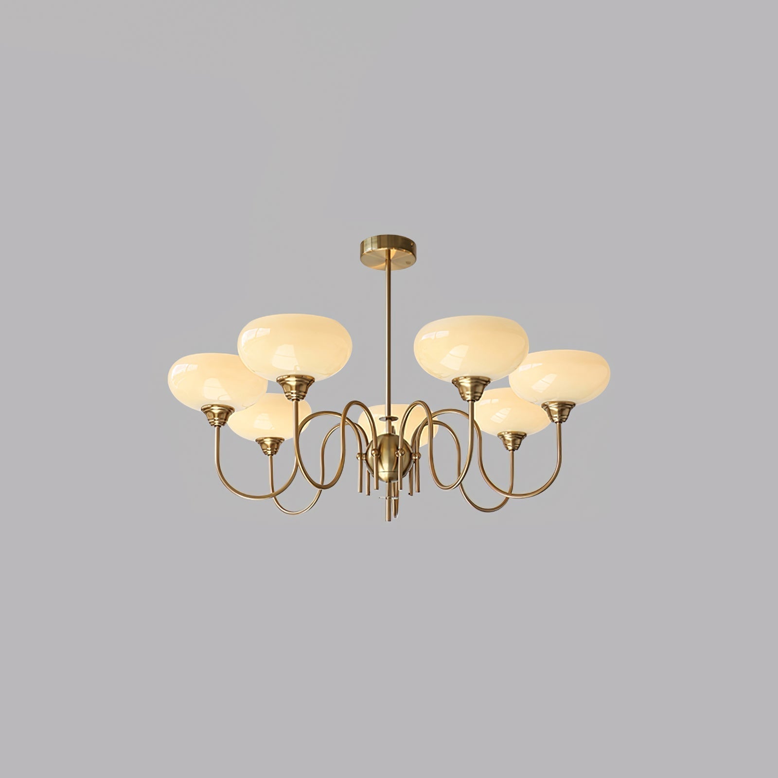 Silva Vintage LED Metal Multi Lampshade Creamy White Yellow Bulbs Luxury Bedroom Living Room Pendant Light, Gold/Chrome - Neutral Decor
