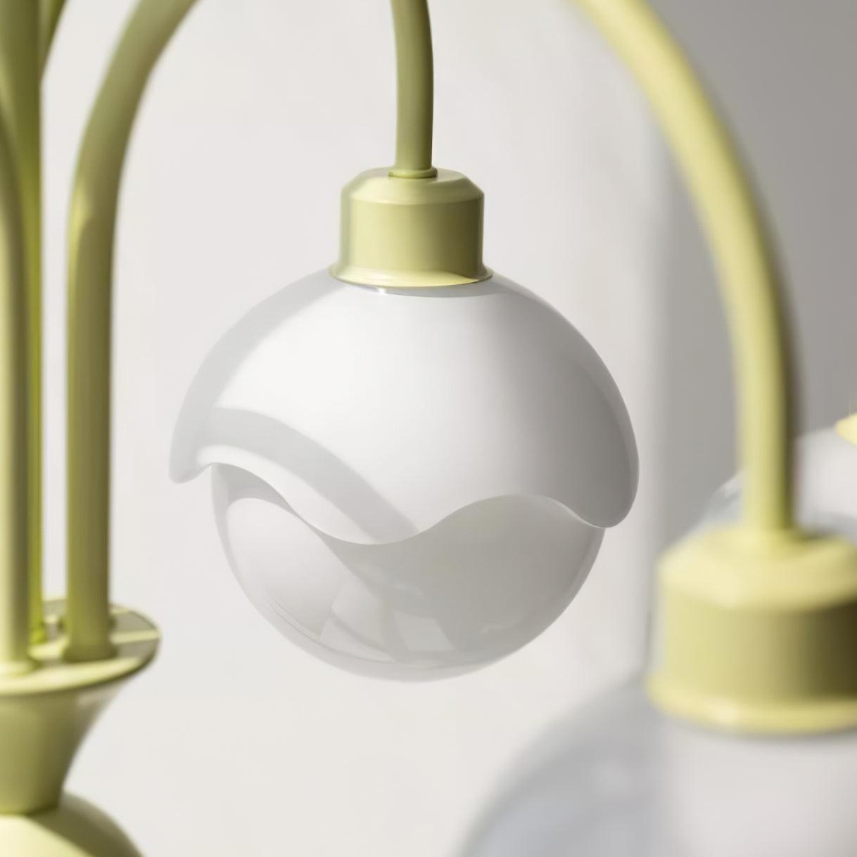 Lustra Chandelier Creamy Lychee Matcha Green Arm-Neutral Decor