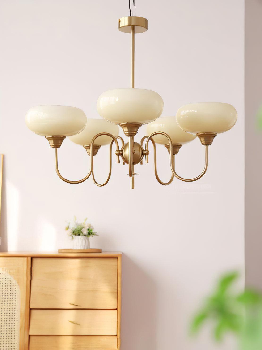 Pavenor Creamy Persimmon Chandelier-Neutral Decor