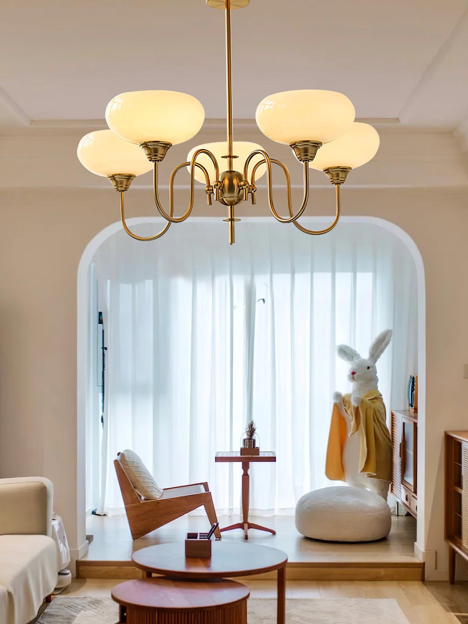 Pavenor Creamy Persimmon Chandelier-Neutral Decor