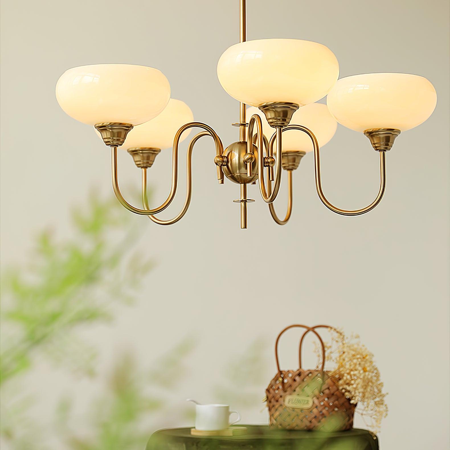 Pavenor Creamy Persimmon Chandelier-Neutral Decor