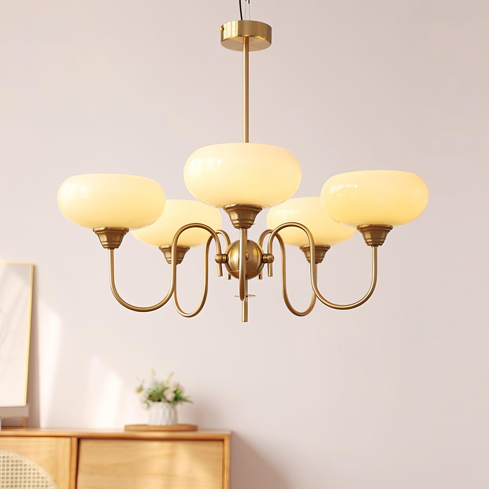 Pavenor Creamy Persimmon Chandelier-Neutral Decor