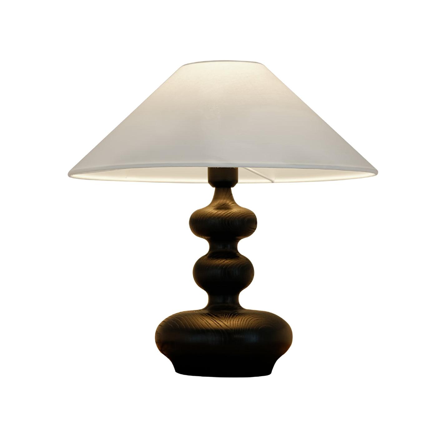 Vominex Wood Fabric Vintage Table Lamp-Neutral Decor