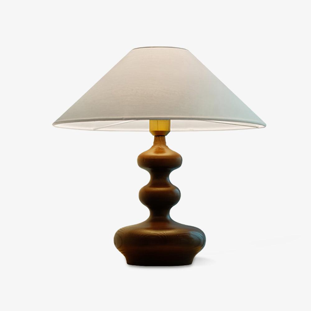 Vominex Wood Fabric Vintage Table Lamp-Neutral Decor