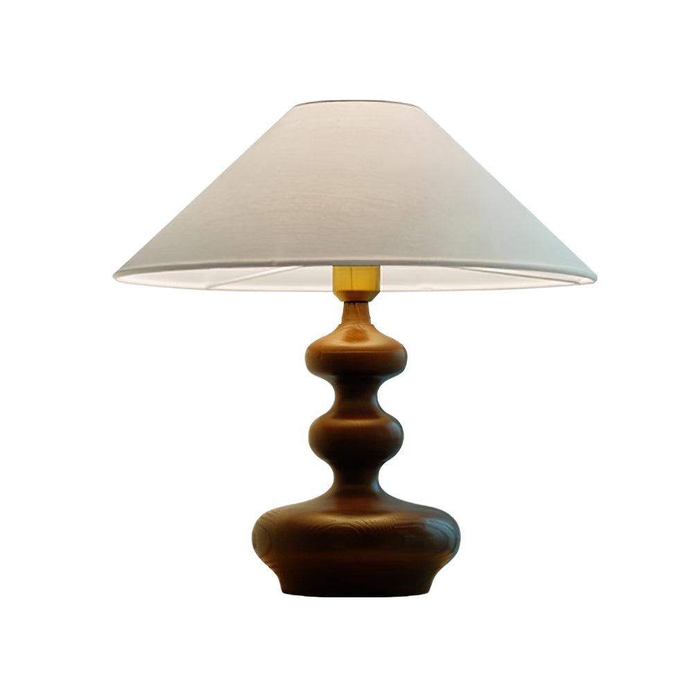Vominex Wood Fabric Vintage Table Lamp-Neutral Decor