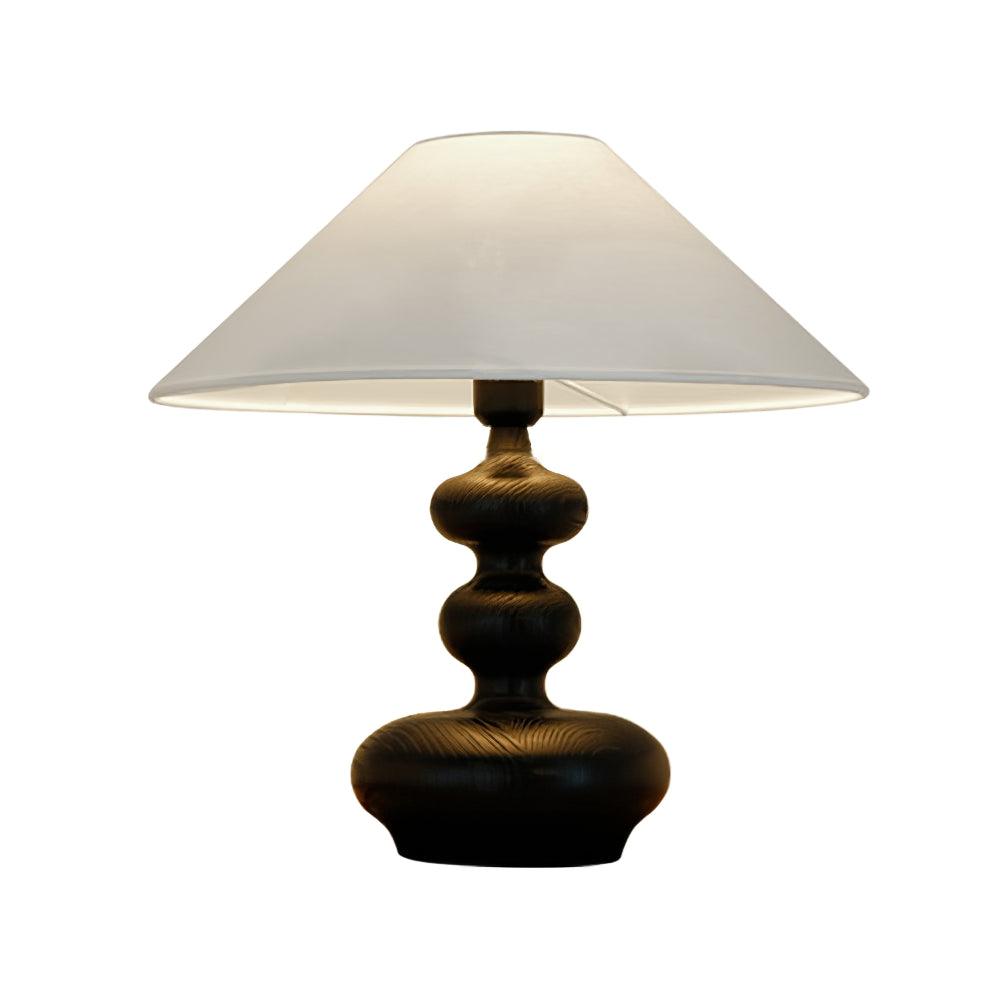 Vominex Wood Fabric Vintage Table Lamp-Neutral Decor