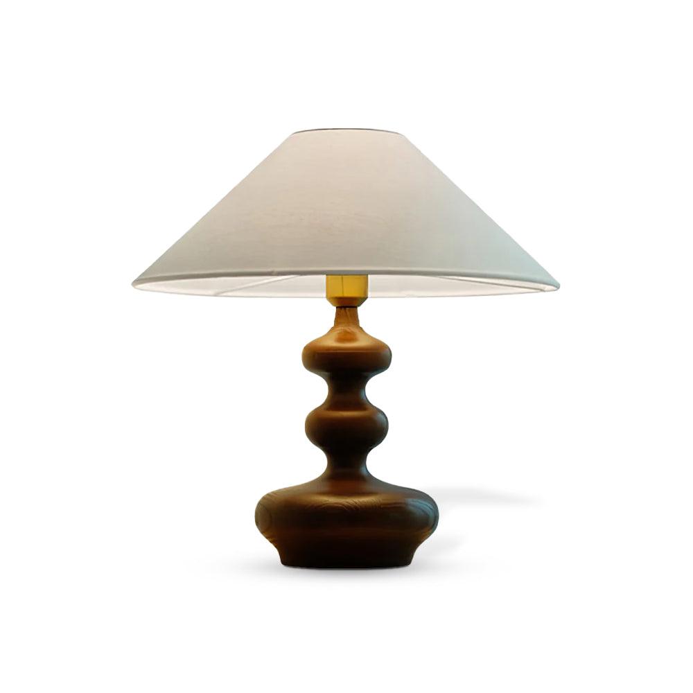 Vominex Wood Fabric Vintage Table Lamp-Neutral Decor