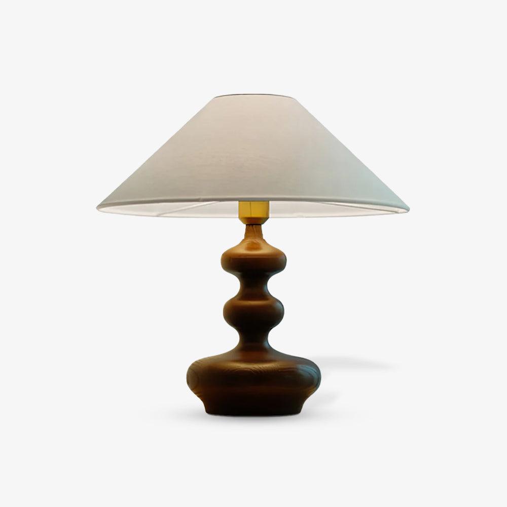 Vominex Wood Fabric Vintage Table Lamp-Neutral Decor