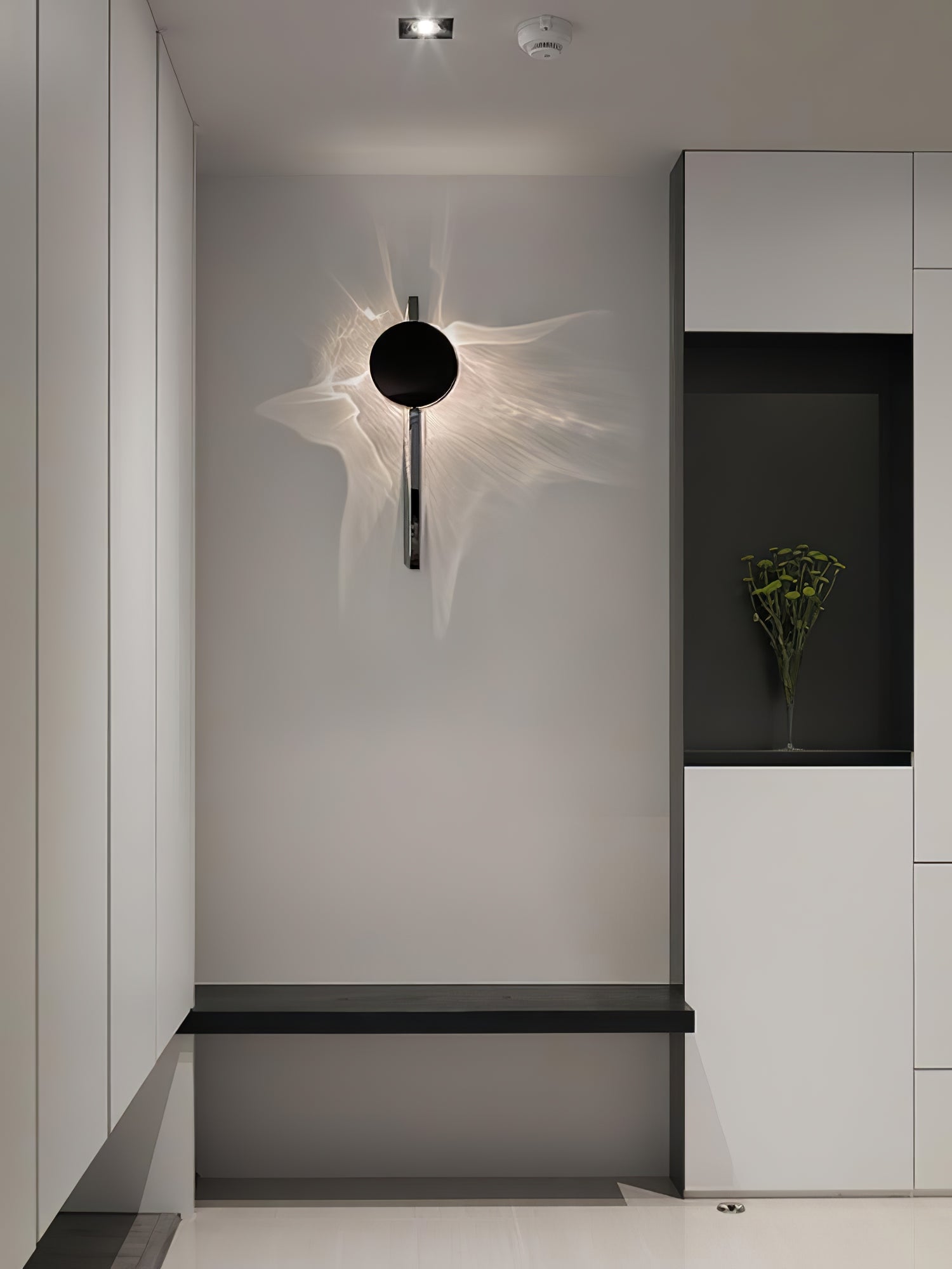 Pethr Wave Minimalist Steel Wall Lamp-Neutral Decor
