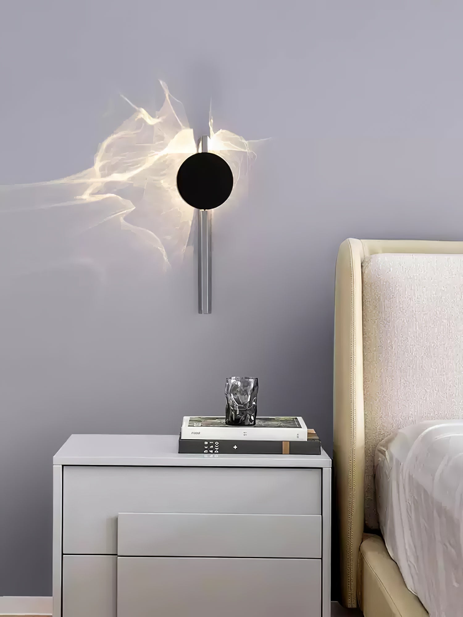 Pethr Wave Minimalist Steel Wall Lamp-Neutral Decor