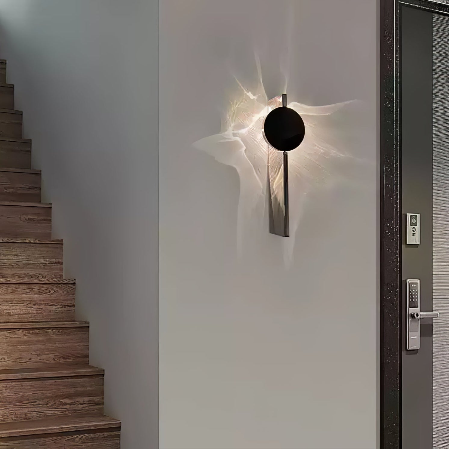 Pethr Wave Minimalist Steel Wall Lamp-Neutral Decor