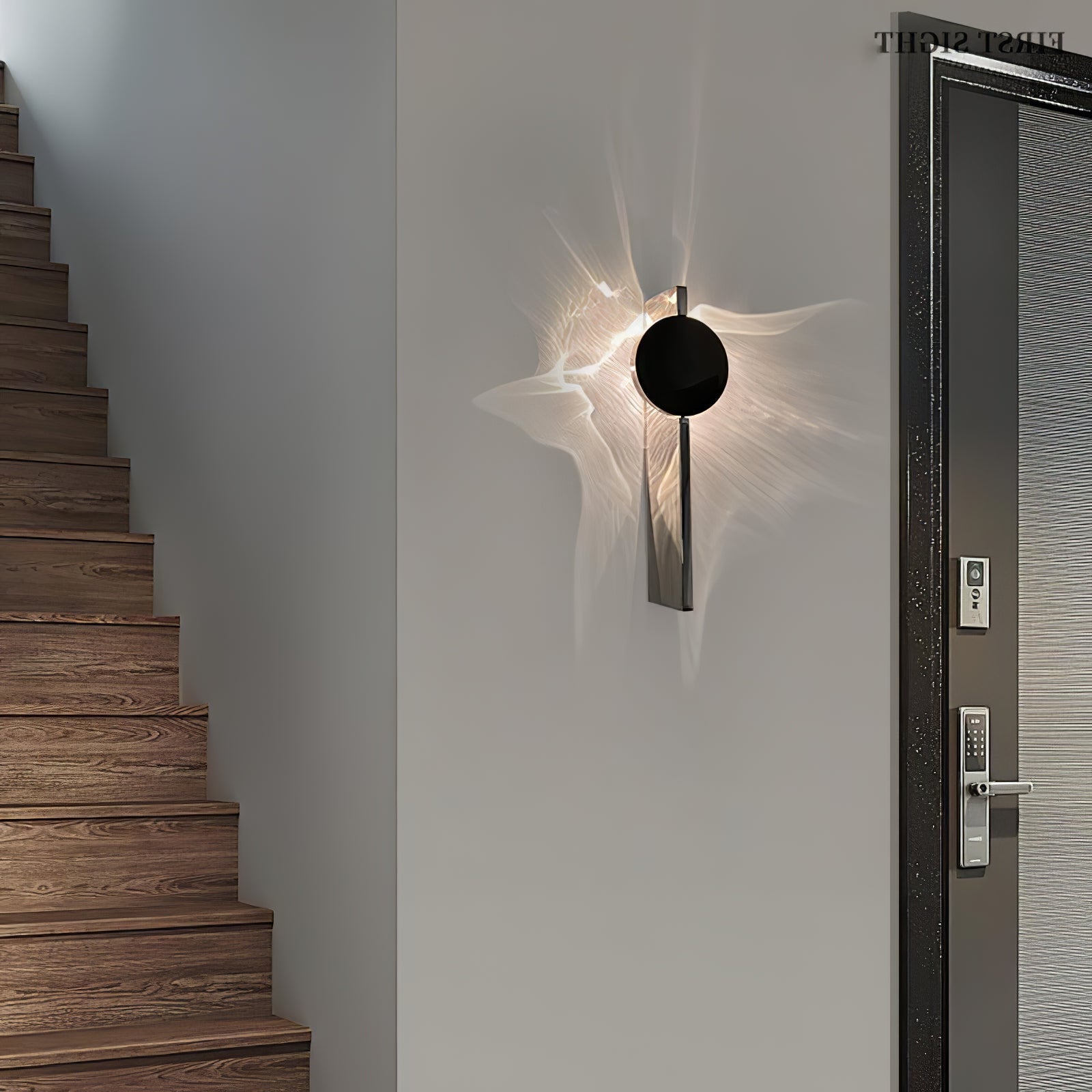 Pethr Wave Minimalist Steel Wall Lamp-Neutral Decor