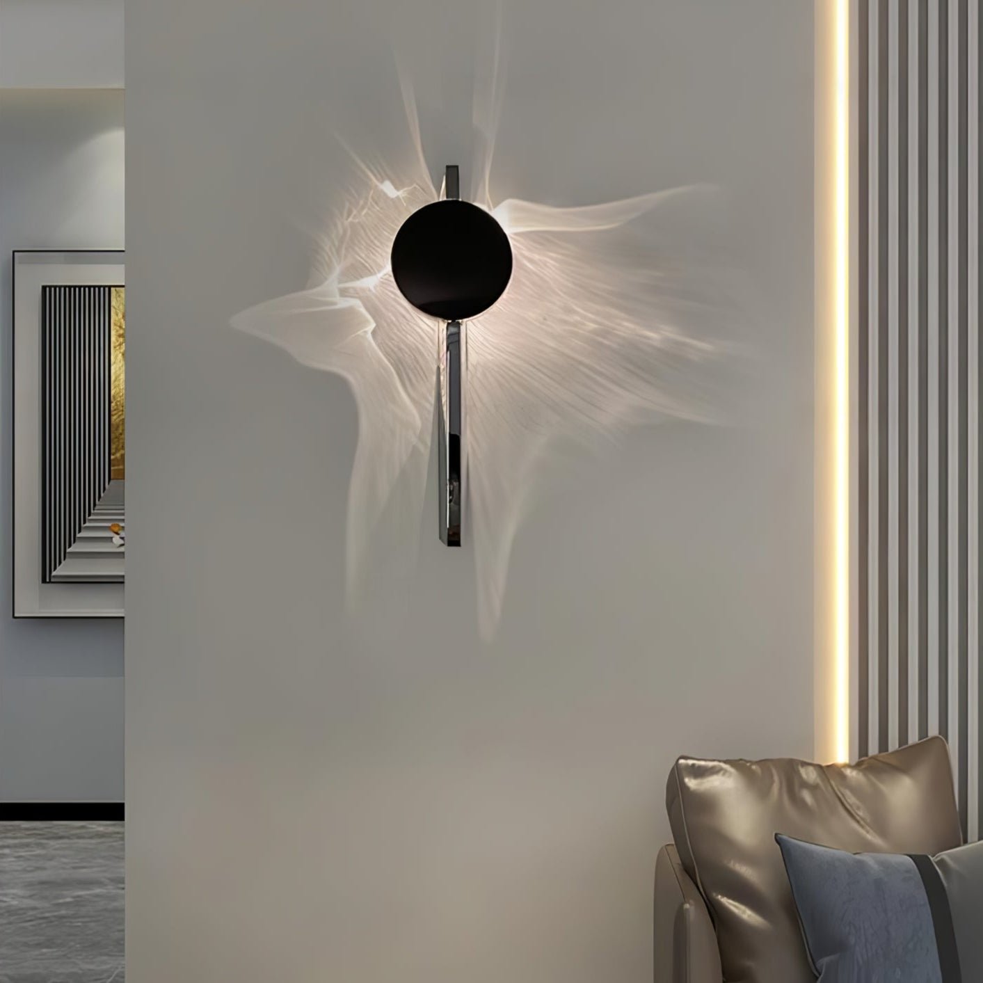 Walo Creative Light And Shadow Wall Lamp-Neutral Decor