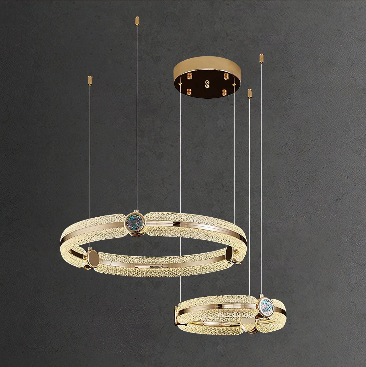 Aurora Chandelier Creative Ring-Neutral Decor