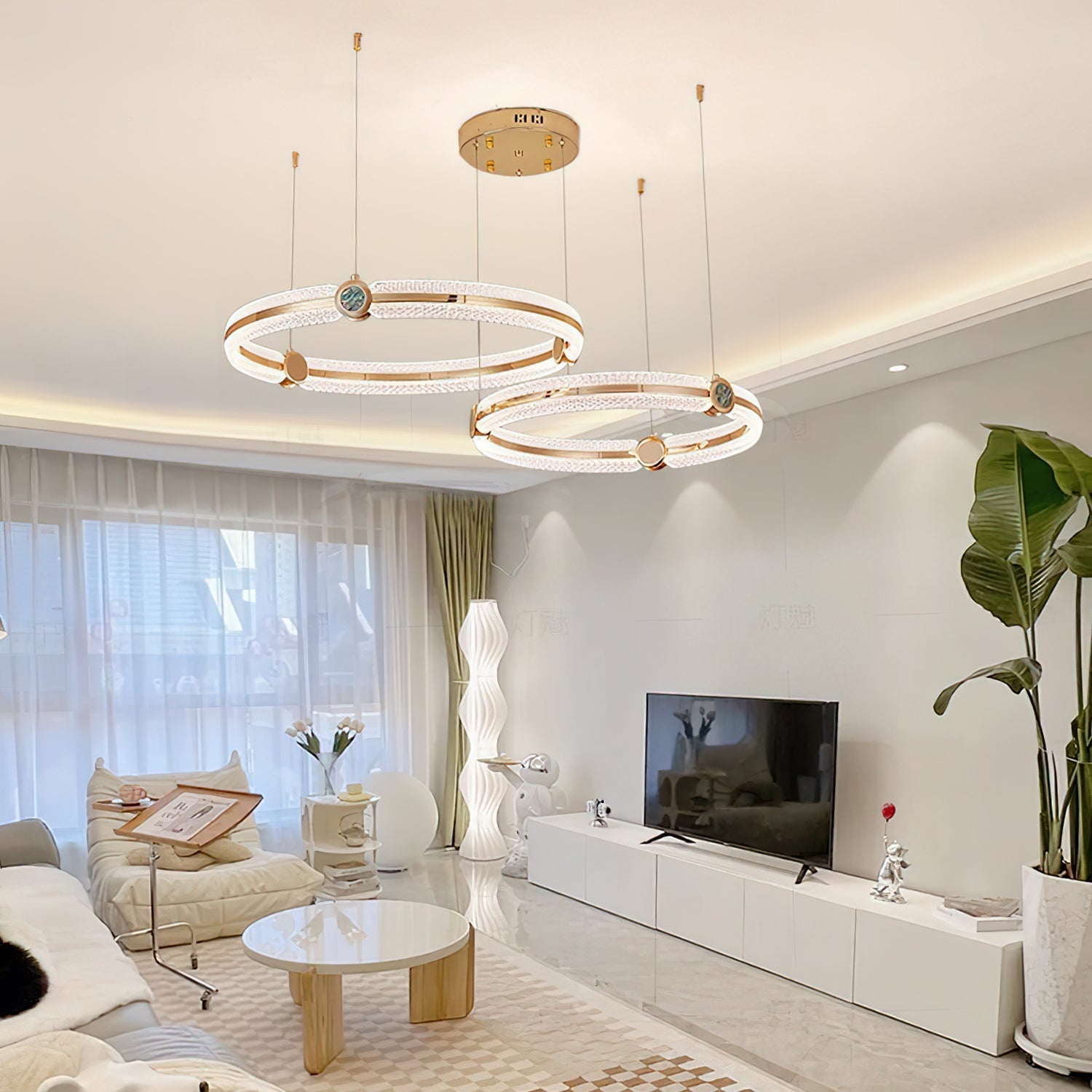 Aurora Chandelier Creative Ring-Neutral Decor