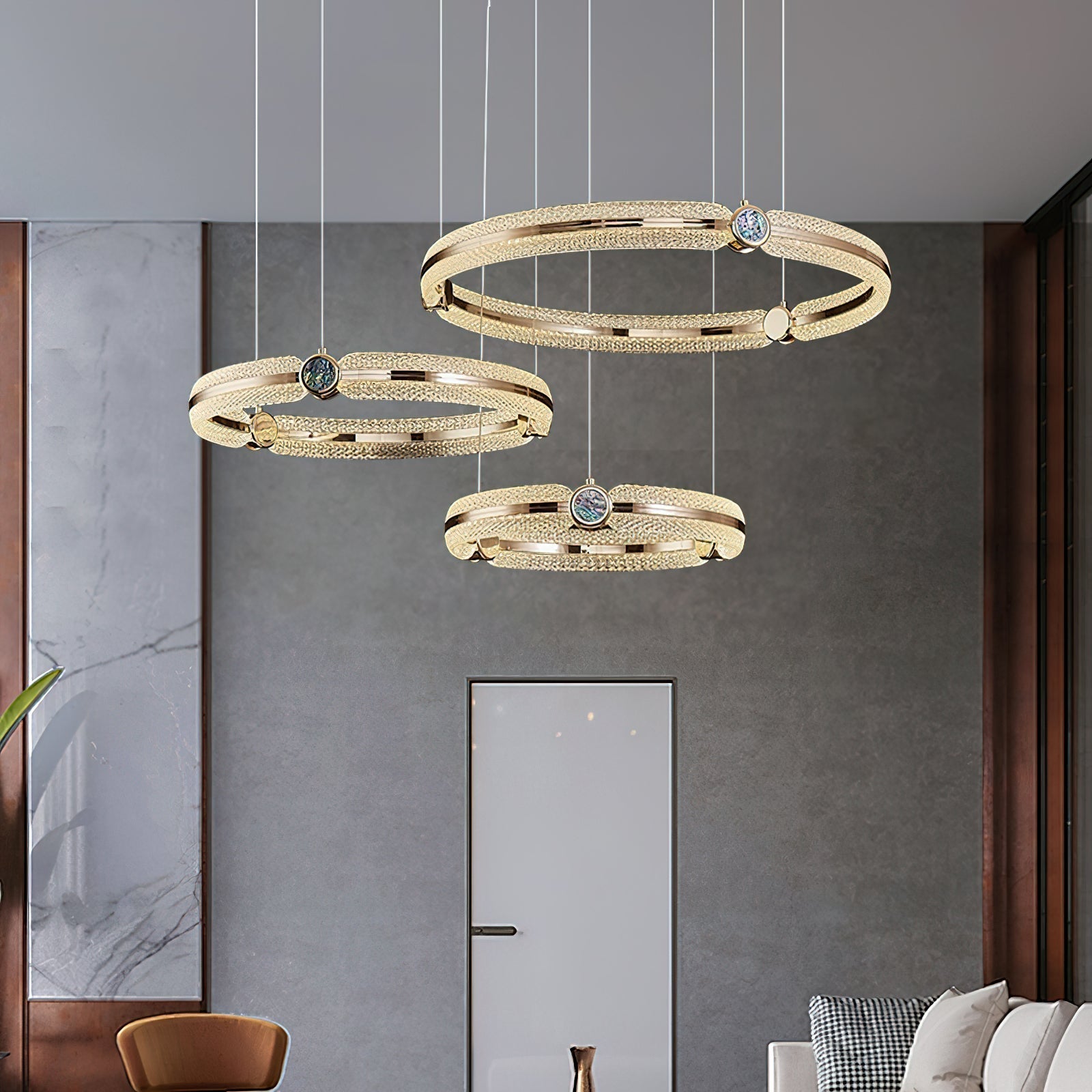 Aurora Chandelier Creative Ring-Neutral Decor